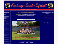 Tablet Screenshot of parkwaysouthsoftball.com